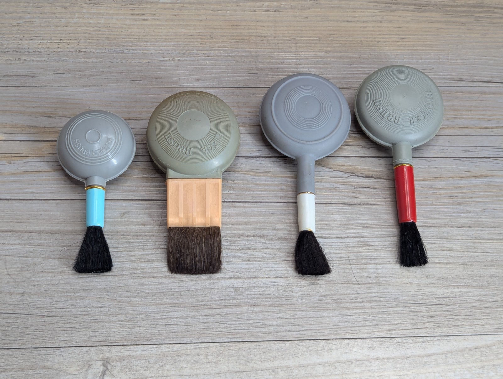 Blower Brush Lot of 4 Various Sizes for Cameras Lens Photographic Equipment