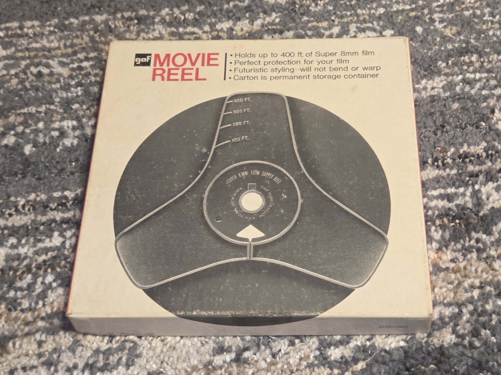 VTG GAF Movie Reel 6090- 062 Vtg 8 MM Film In Original Box ESTATE SALE FIND