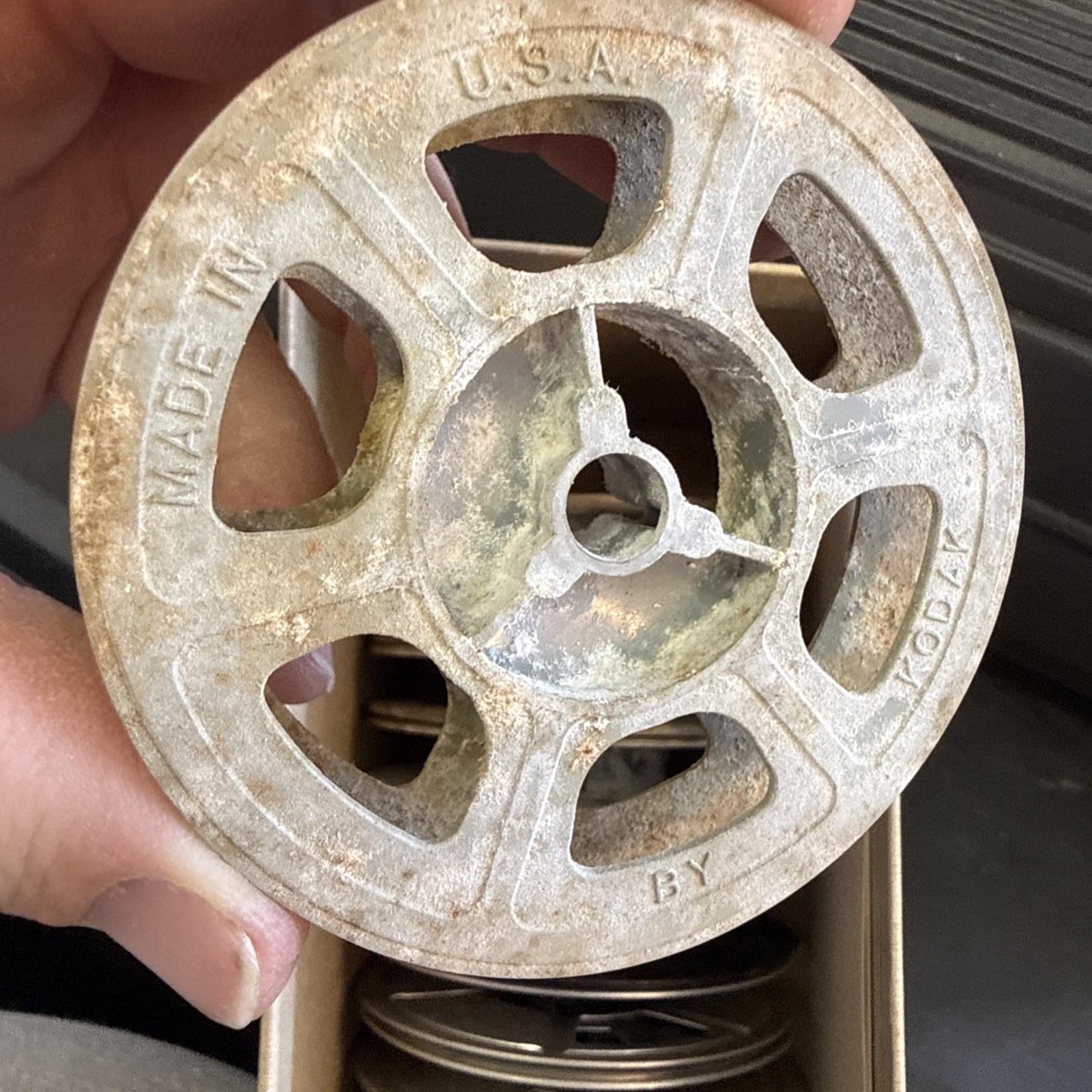 Lot of 13 small Metal Empty 8mm Film Projector Reels