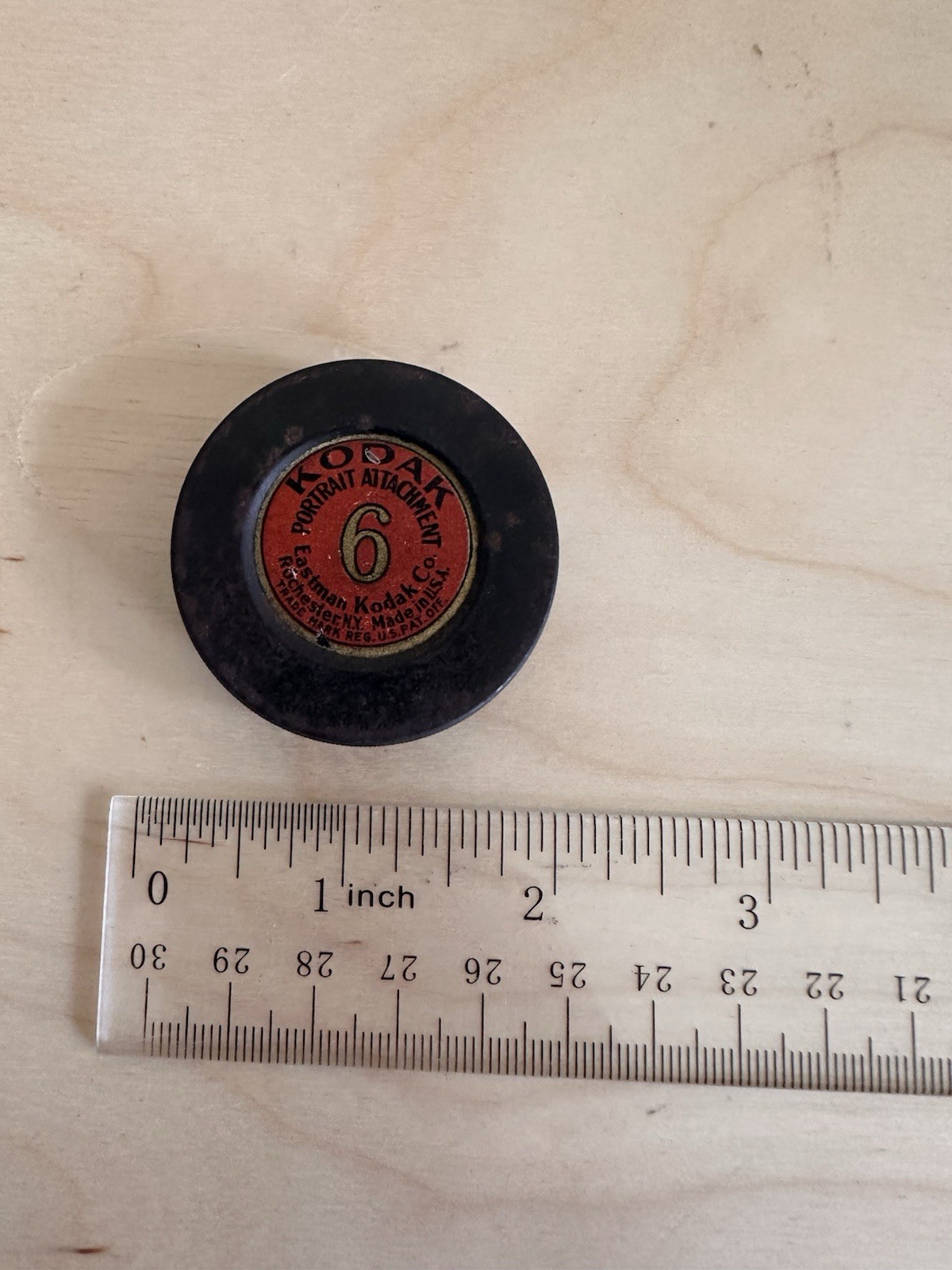 Antique Kodak Portrait Attachment No 6 Camera Lens Filter Rochester NY Case