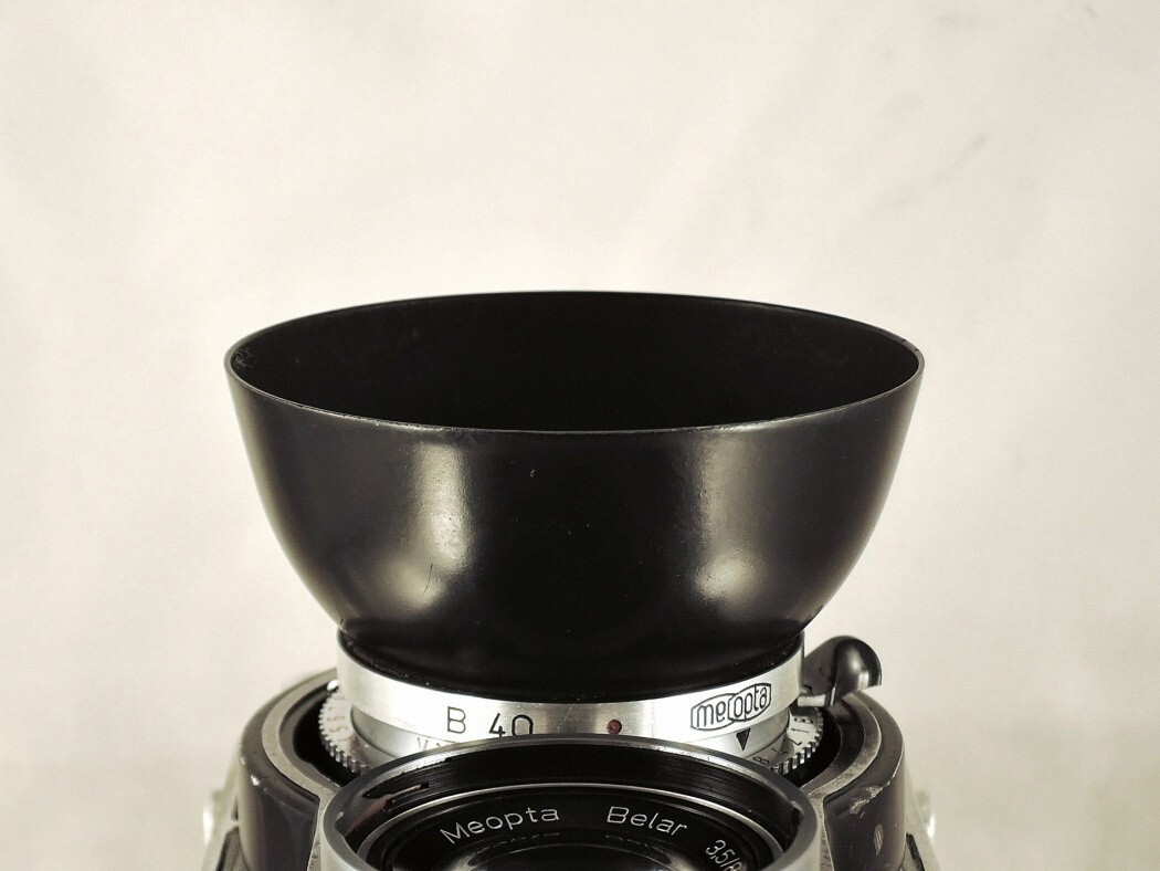 Shade hood Flexaret Meopta round bayonet B40 metal used