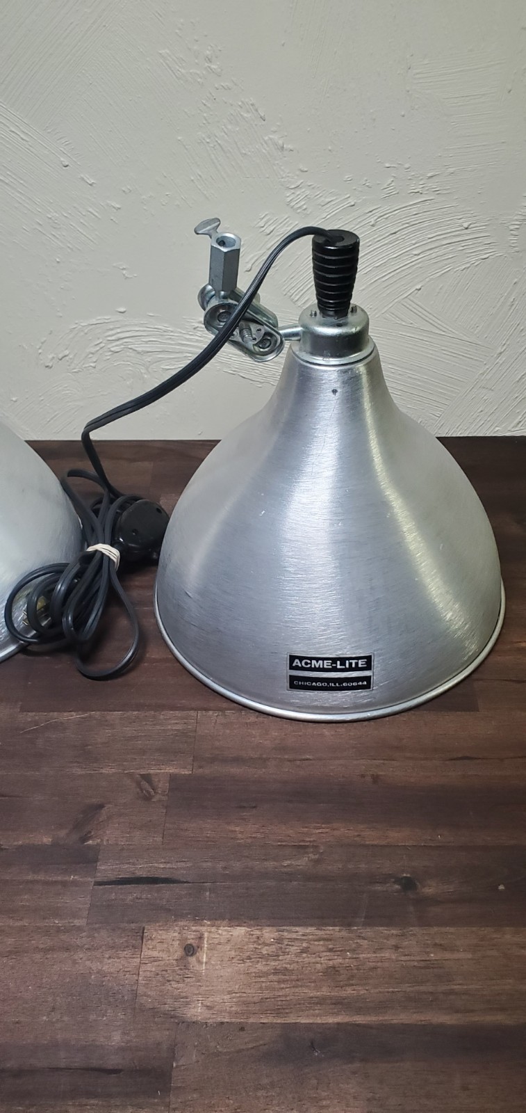Pair Of Acme Lite Aluminum Photo Shoot Light Fictures Tested With Brackets