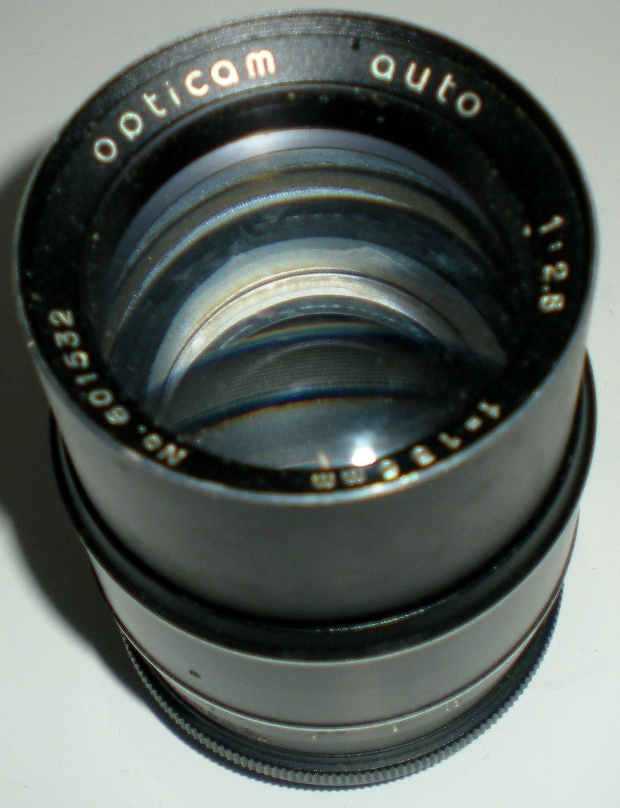 CAMERA LENS OPTICOM AUTO 1:2.8 F=135MM THREADED MOUNT TELEPHOTO ZOOM