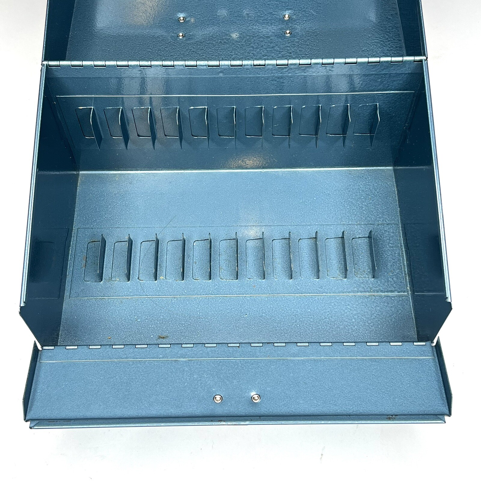 Logan De Luxe Blue Metal 8mm Movie Reel Chest Case w/ Original Box
