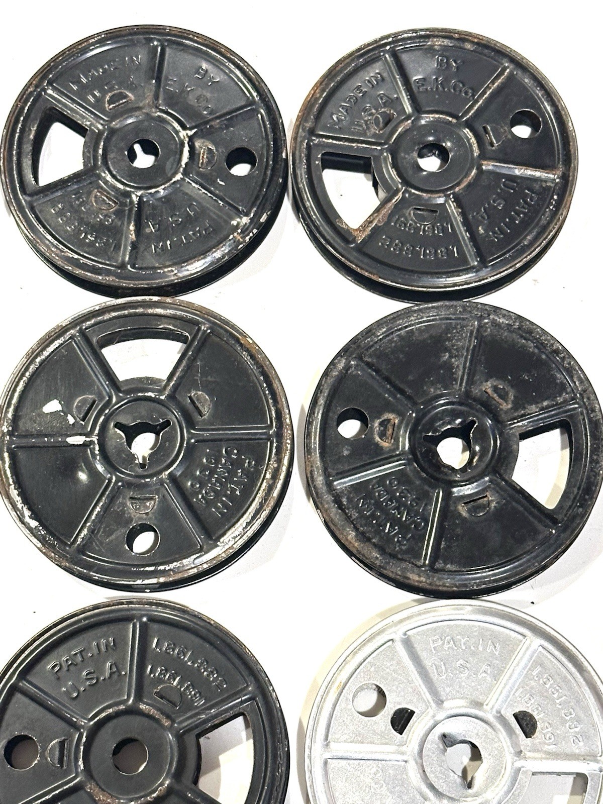 9 VTG Eastman Kodak (E.K. Co.) Metal 8mm 2 7/8” D. Film Movie Reels AsFound 1930