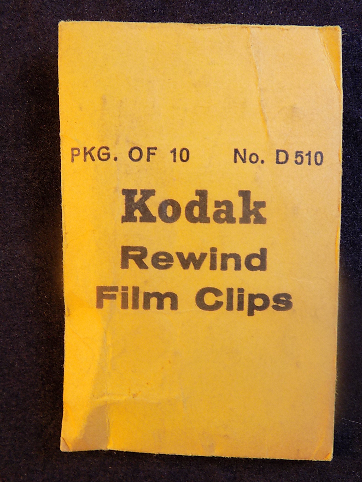 KODAK REWIND FILM CLIPS No. D 510 Part No. 166121 Set of 4 in small envelope