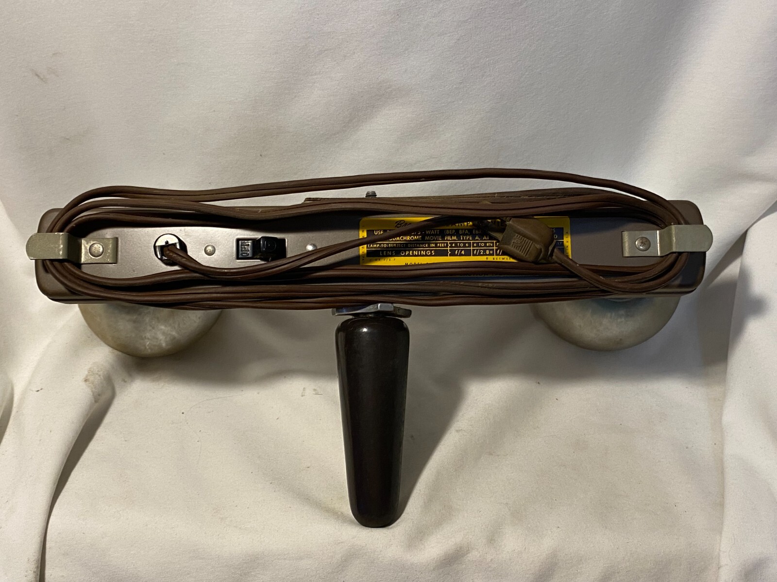 Vintage KODAK BROWNIE 2-Lamp Movie Light w/Box #790 Orig. Box Works 2 300W Lamps