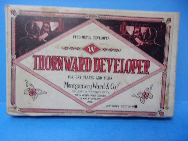 Antique Lot of 4 Boxes of Developing Powders Glass Tubes Photography Supplies