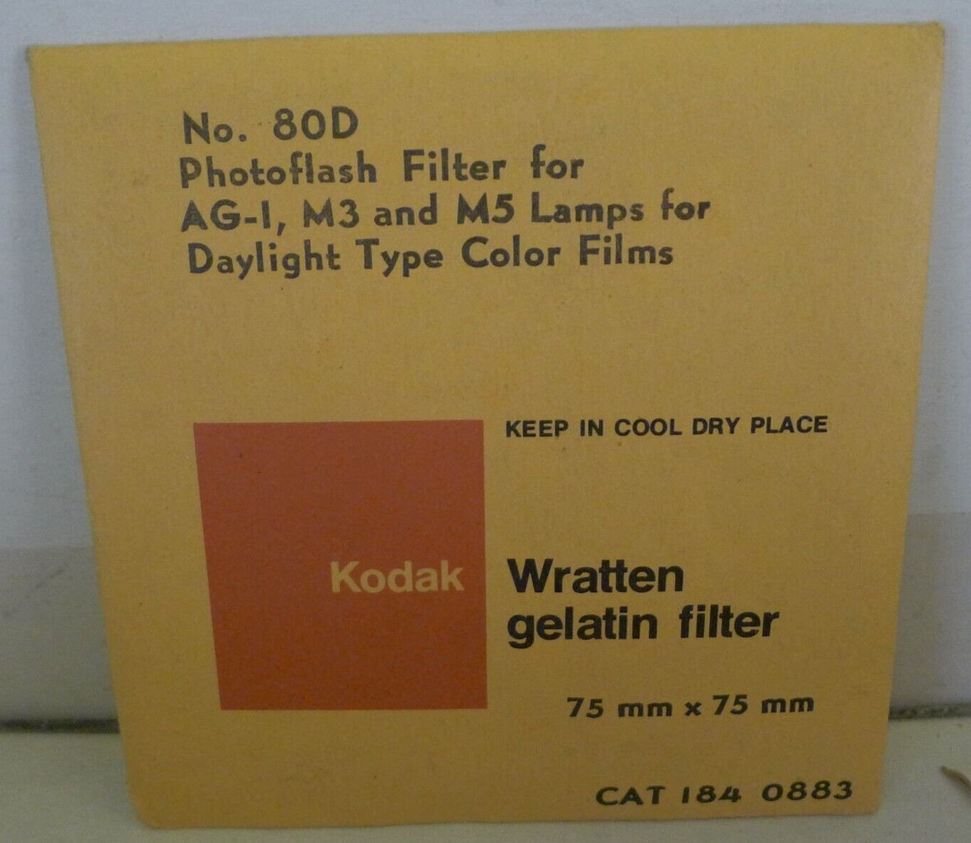 Kodak Wratten Gelatin Photoflash Filter No 80D 3″ x 3″ HTF & Lens Cleaning Paper