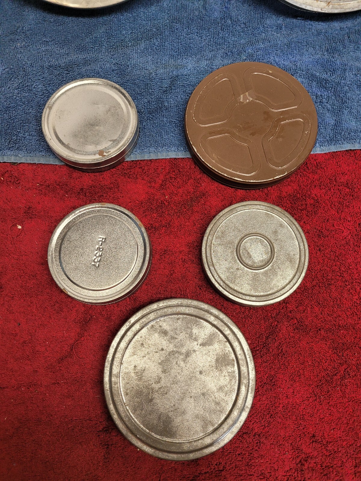 Vintage Film Reel Holder Tins Set