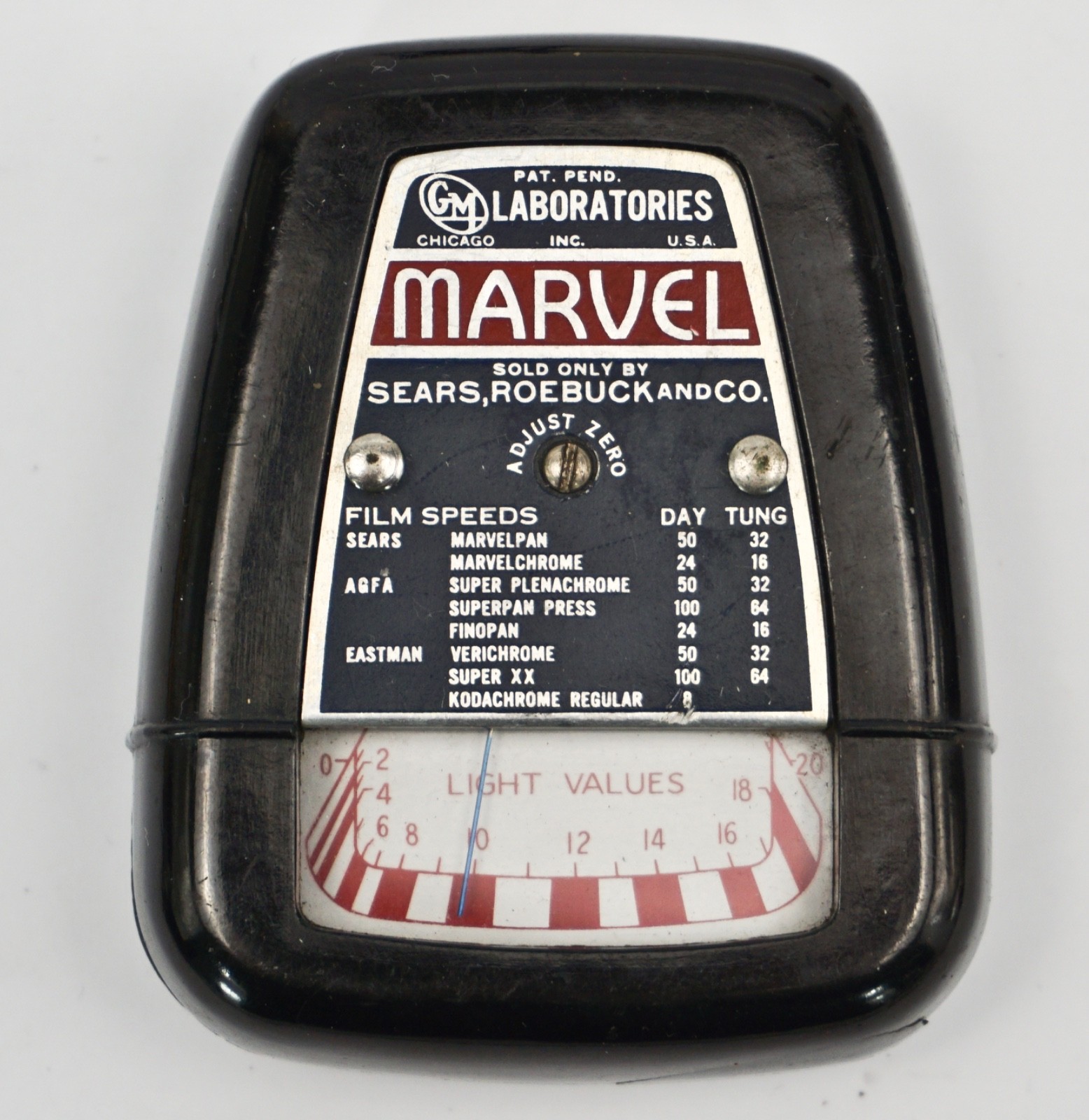 Vintage MARVEL Light Exposure Meter GM Laboratories Sears Roebuck Co