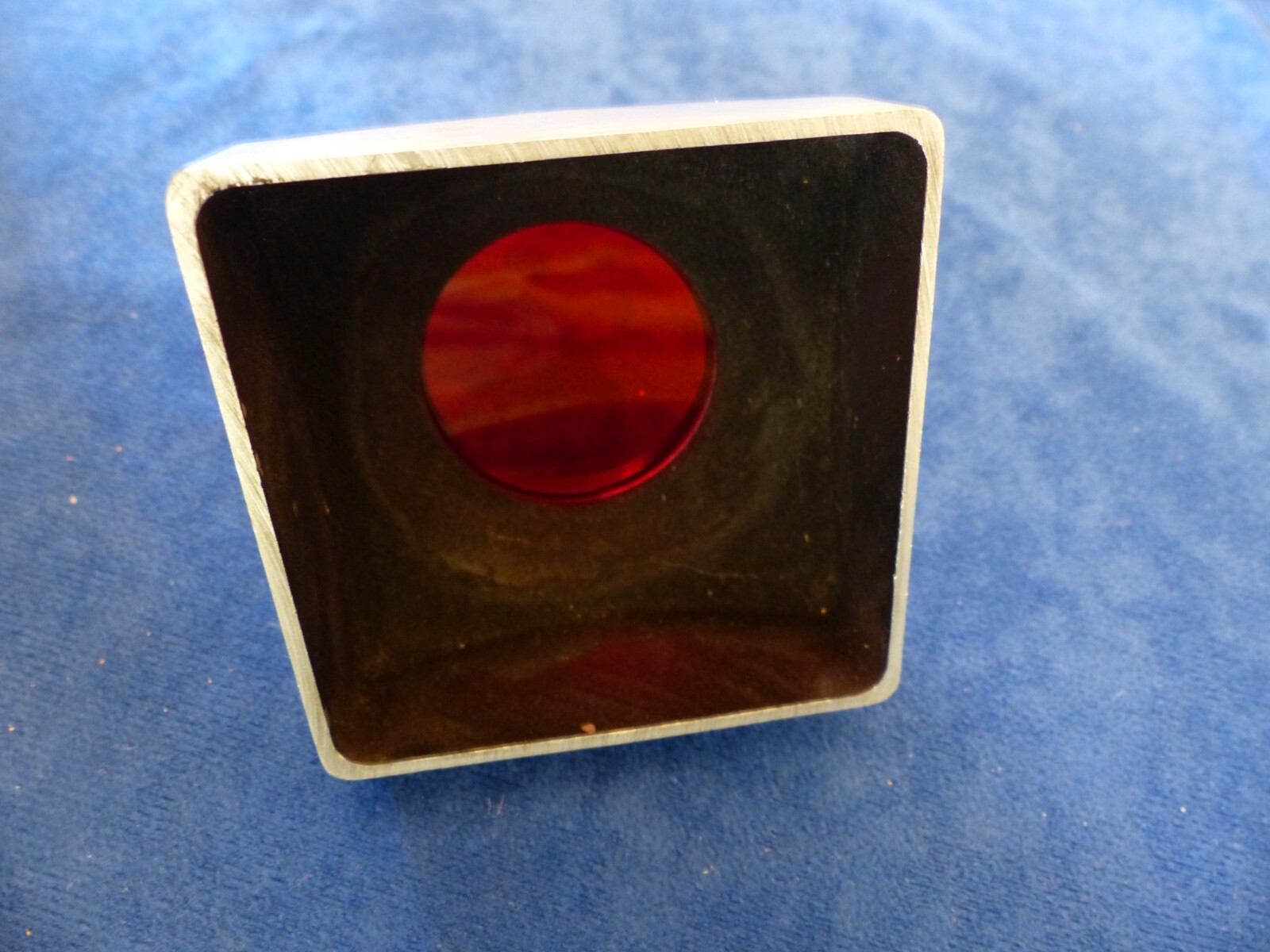 Tiffen square lens shade and 44 mm push-on adapter and red 1 filter in case