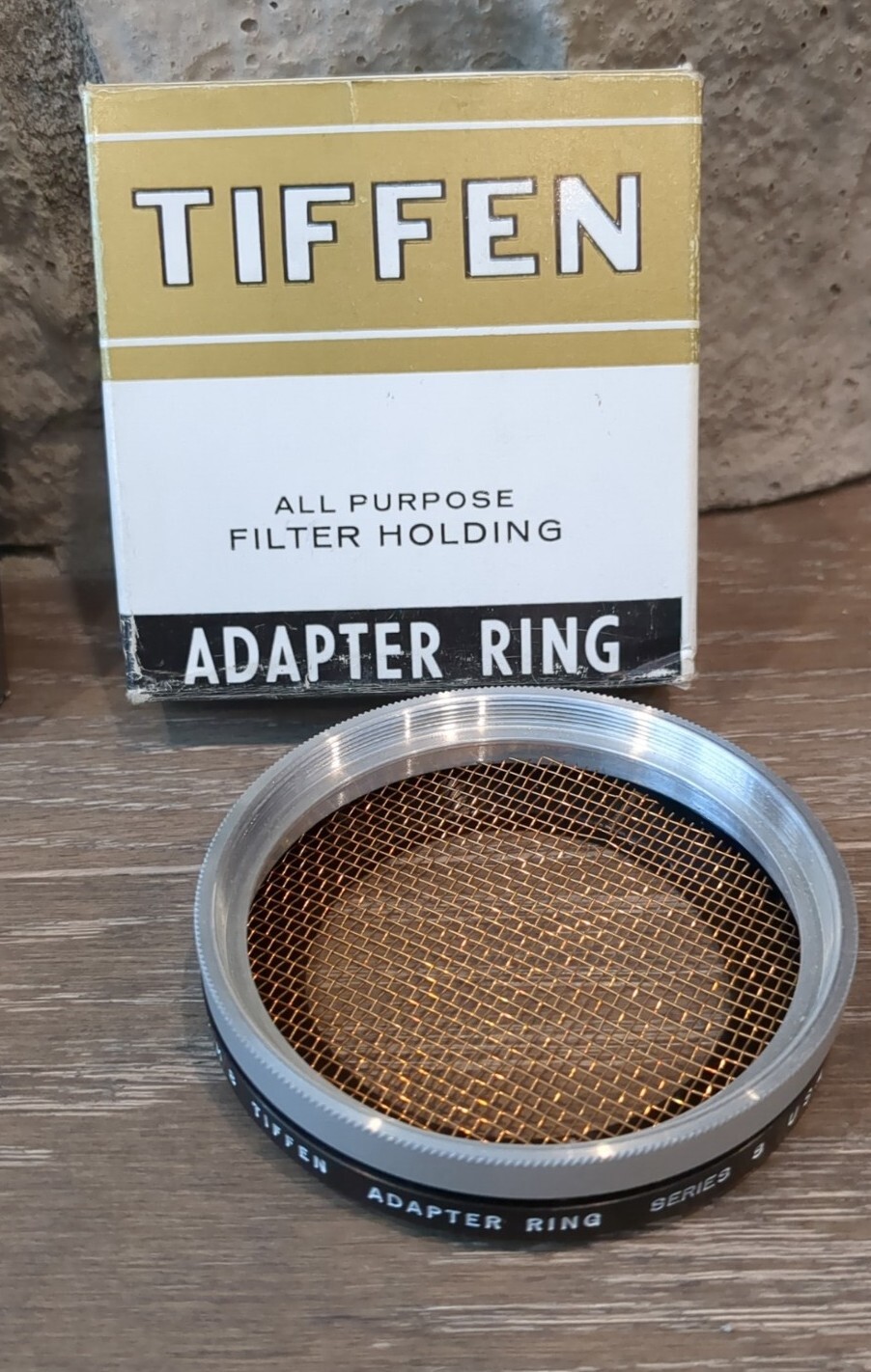 Set of 3 Vintage 52mm: Venmar Coated Filter, Nikkor Screw in Mount, Tiffen Adapt