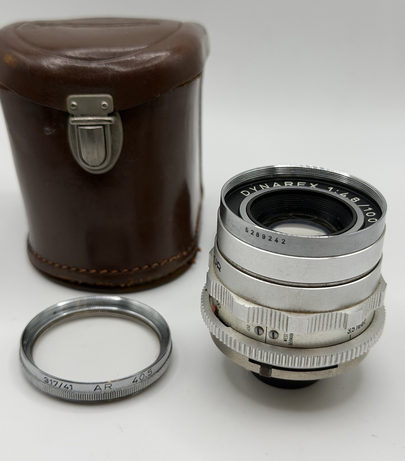 Voigtlander Dynarex 1:4.8/100 Camera Lens Bessamatic Ultramatic w/ Case & Filter