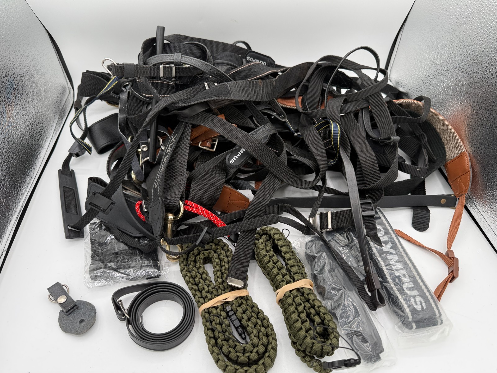 Huge Lot of VINTAGE Camera Straps – OVER 11 POUNDS