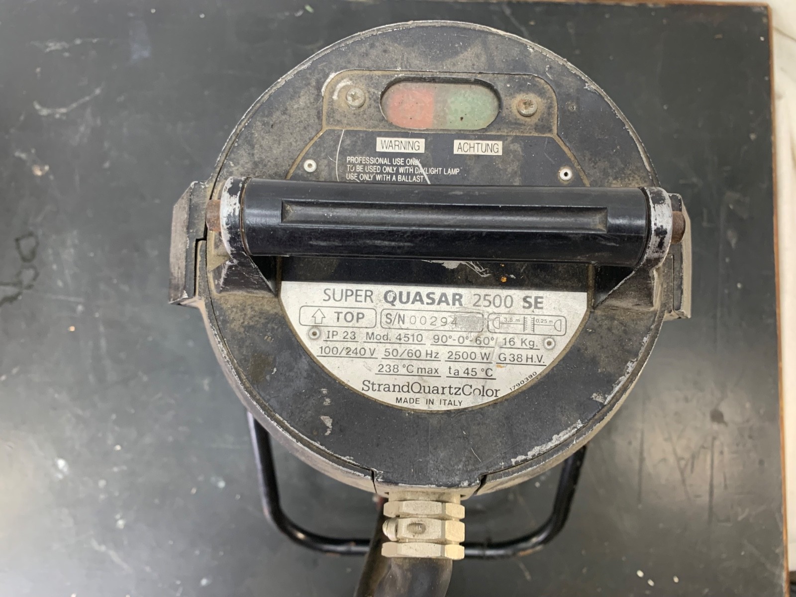 Vintage Strand Lighting Quartz Color Super Quasar 2500 SE Film Studio Light