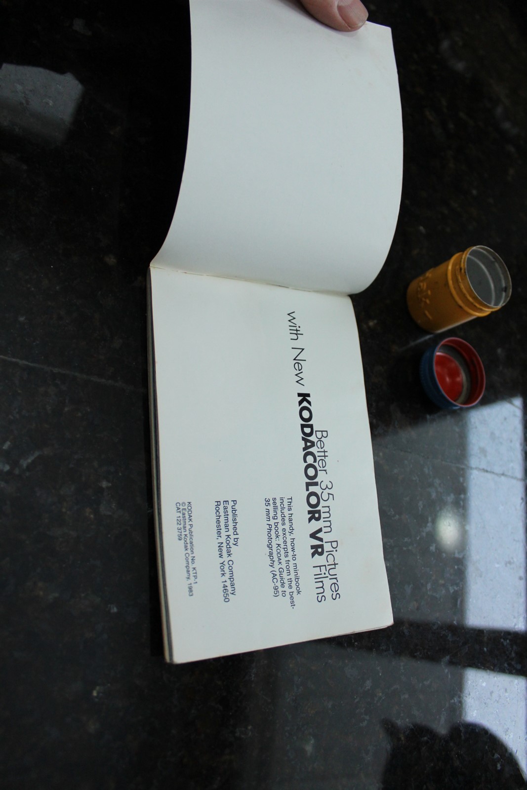 Vintage Lot Of Kodak KodaColor VR Booklet, Kodak Film Tube & Cimko Lens Cap