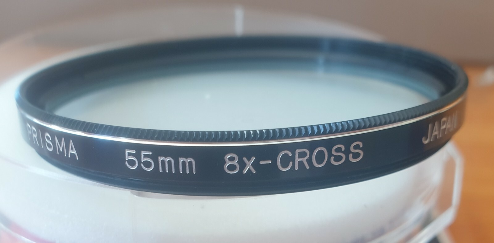 Vintage PRISMA 55mm 8X-CROSS FILTER – MADE IN JAPAN – NEW OLD STOCK