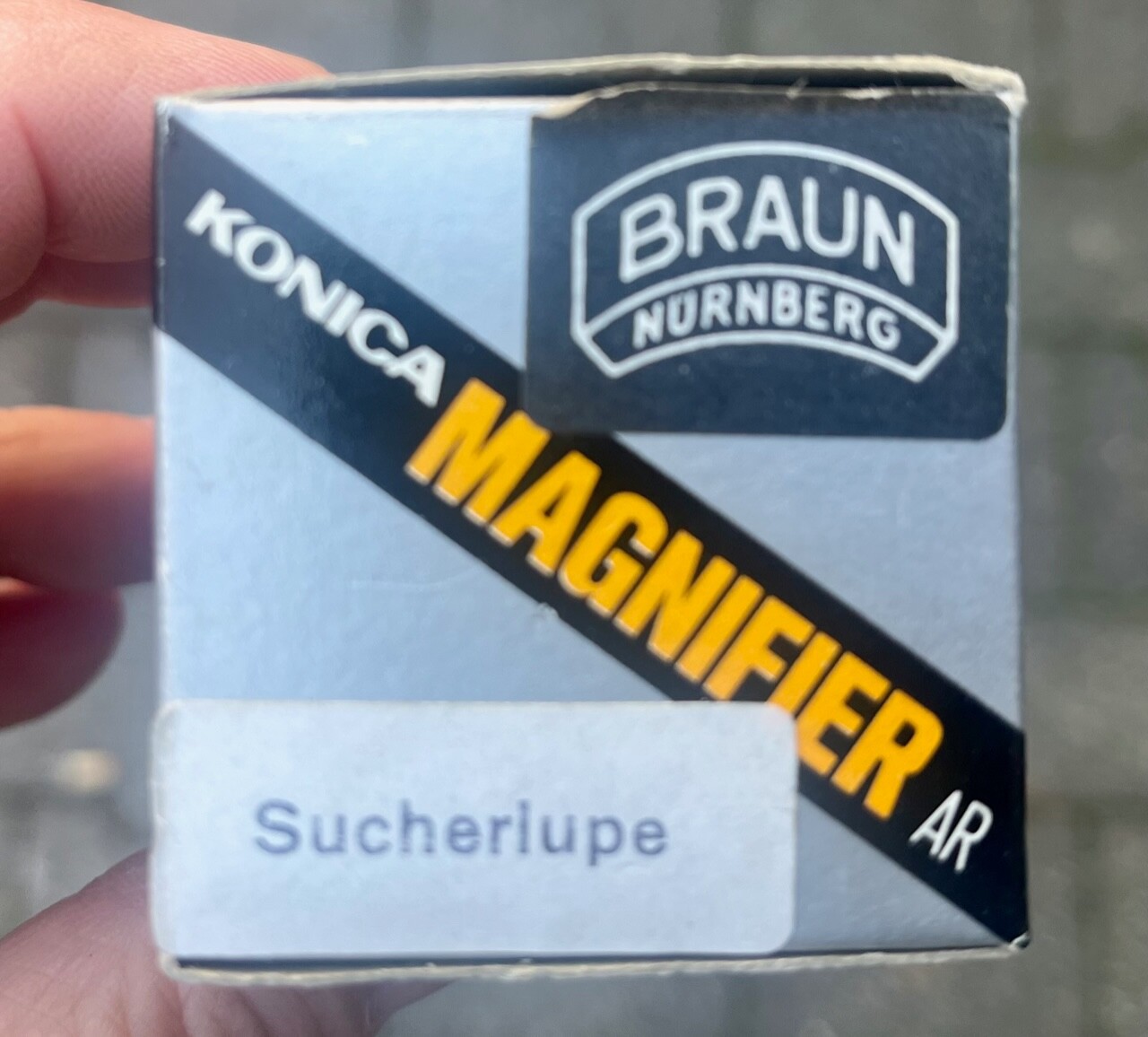 Konica MAGNIFIER Viewfinder Loupe – OVP – Braun Nuremberg – Classic Camera