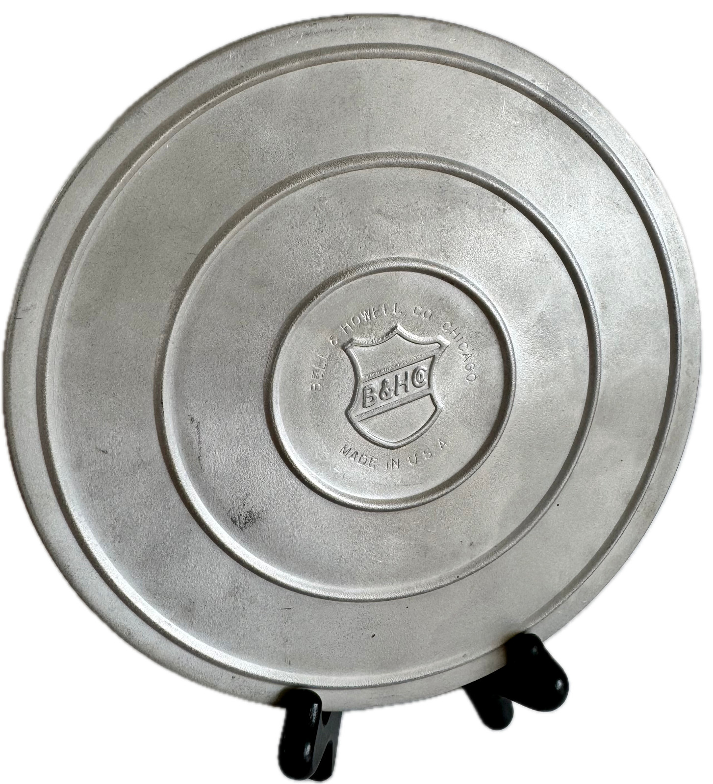 Bell & Howell 7″ Brown 400′ 8mm Film Take Up Reel In Aluminum Cannister