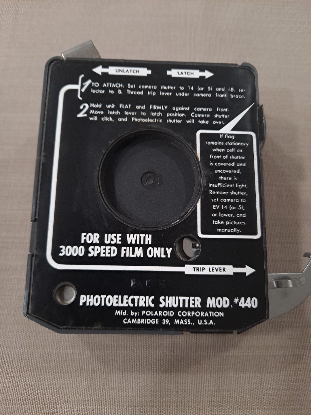 Polaroid Photoelectric Shutter #440