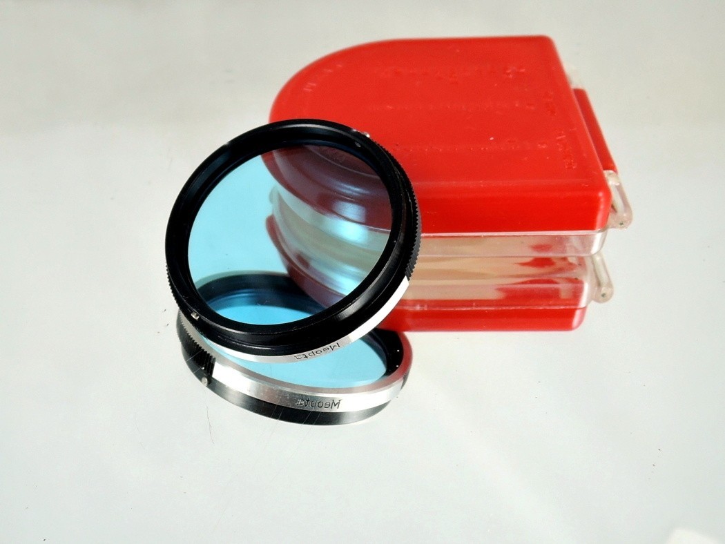 Flexaret MEOPTA B1 B36 Blue Filter Czechoslovakia Genuine Accessories Bayonet
