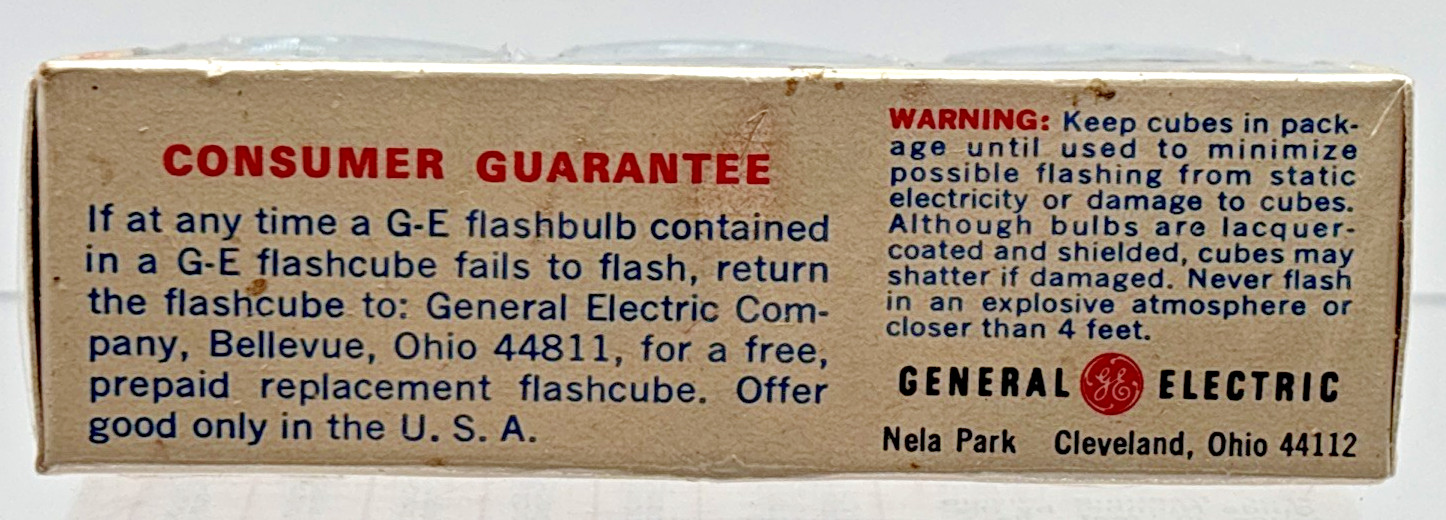 Vintage GE 1960’s Bluecoat Flashcubes SEALED Pack of 3 Cubes