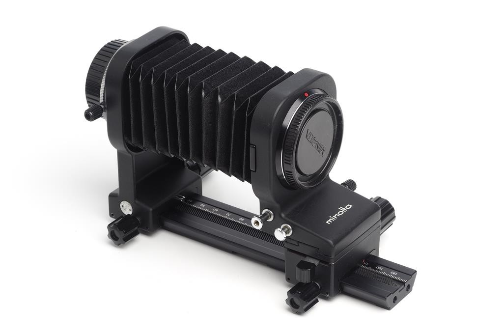 Minolta Auto Bellows III Set Focusing Rail Macro Stand ABIII
