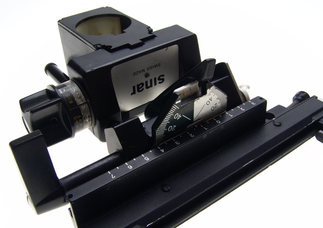 SINAR F FOCUSSING REAR STANDARD MONORAIL LARGE FORMAT CAMERA 4×5 BLACK ACCESSORY