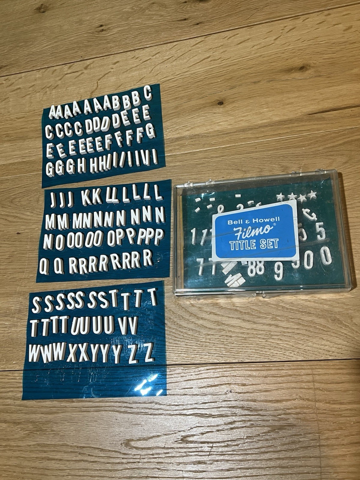 Bell & Howell Filmo Clapperboard Hollywood Movie Title Set Porcelain Ceramic