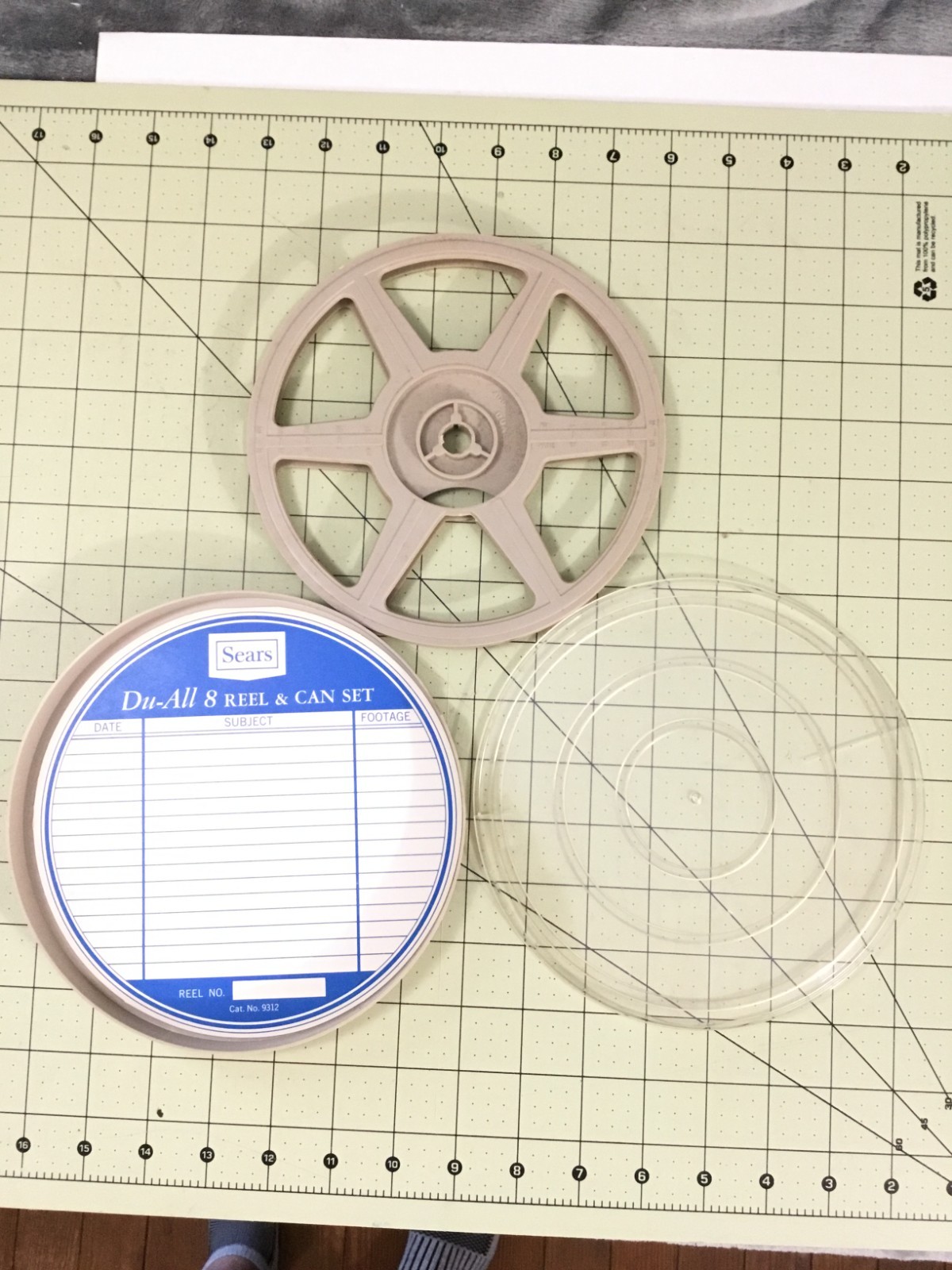 Four Vintage Sears 8mm Reel and Can Library Storage Sets – No 9312 and 9313