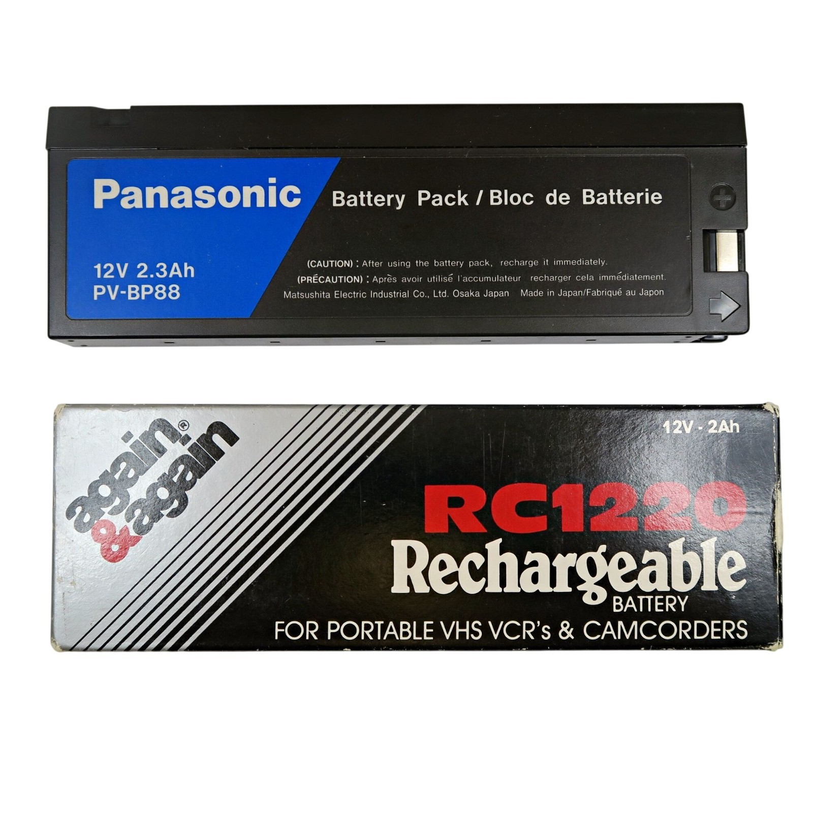 Panasonic PV‑BP88 & RC1220 12V Camcorder Batteries – Untested, With Box