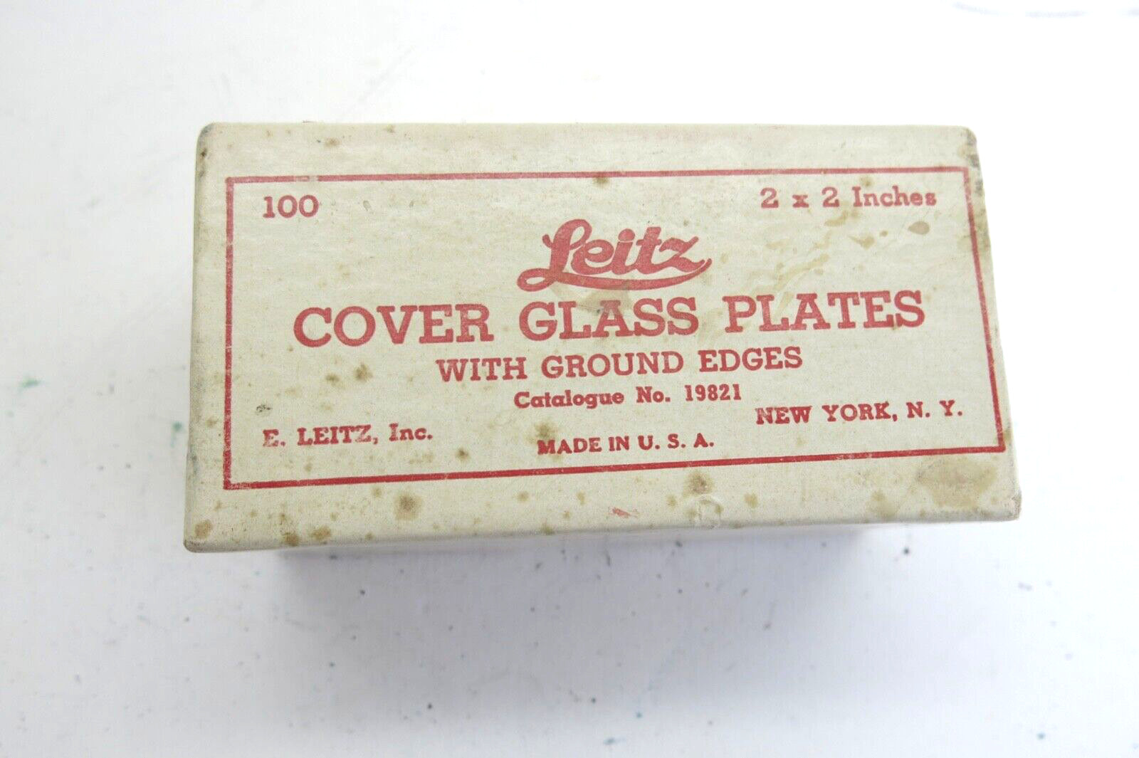 E. Leitz New York Slide Mount Glass Plate Set w/ Tape and Slide Masks