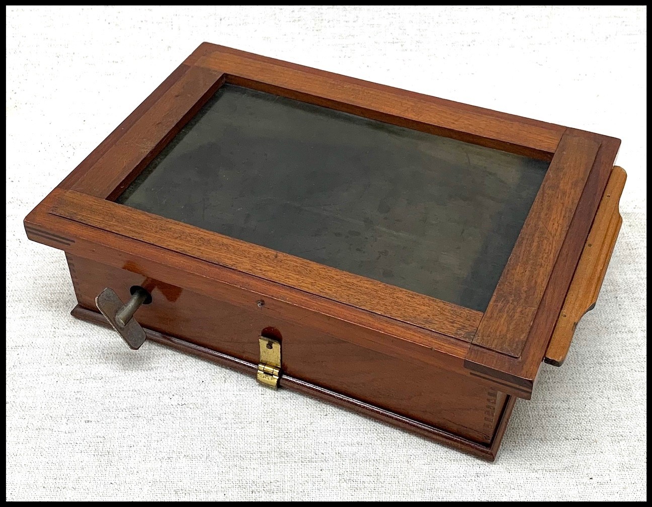 original 1885 EASTMAN WALKER 5×8 roll holder loaded with film — KODAK