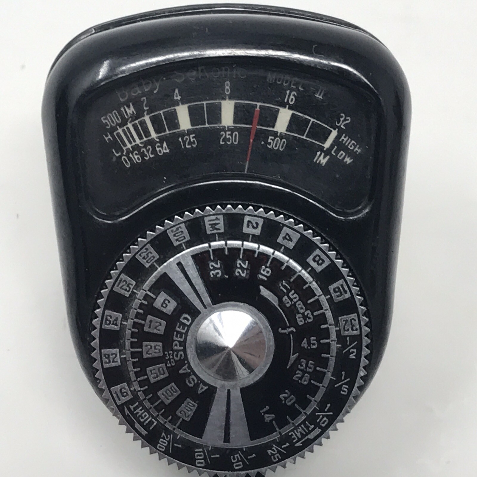 Sekonic Model II B-II Baby Exposure Meter w/ Instruction Book & Case AS IS