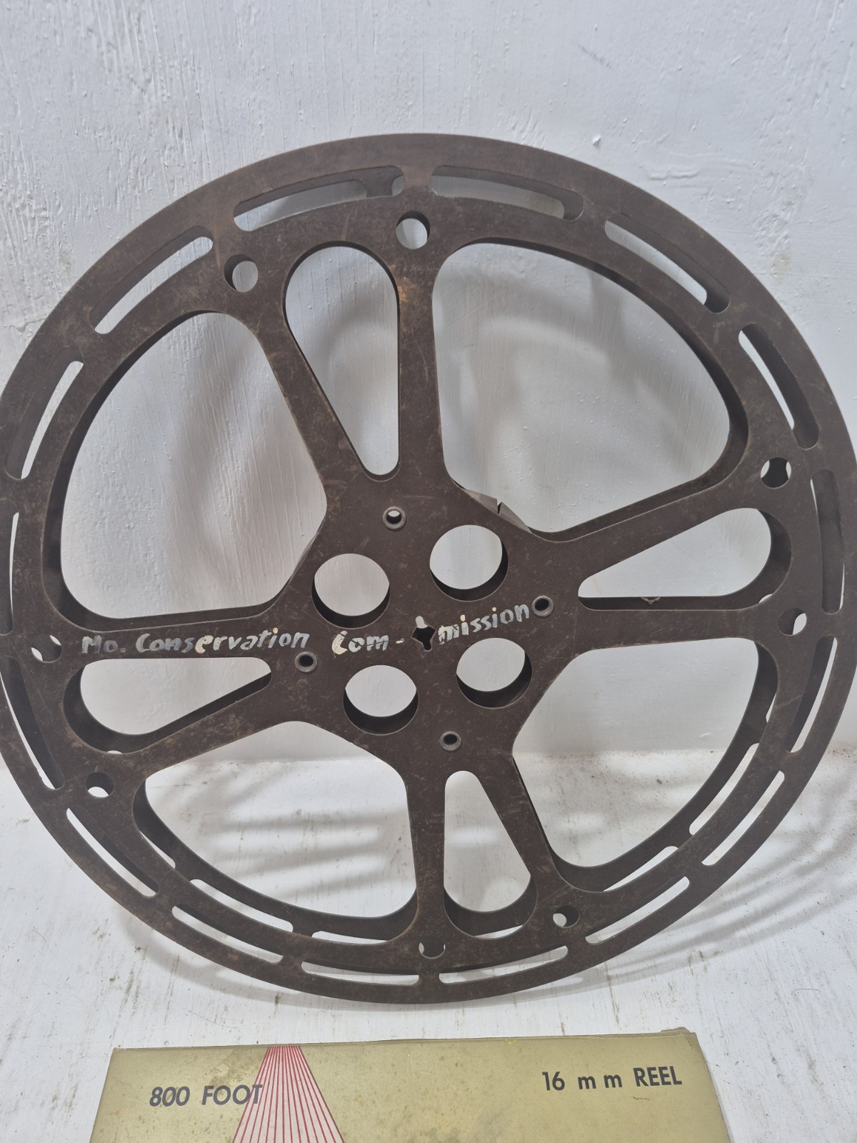 Lot of 2 Vintage EMPTY Movie Reels Metal Wheel 1 w/Box/Goldberg Relflex + Other