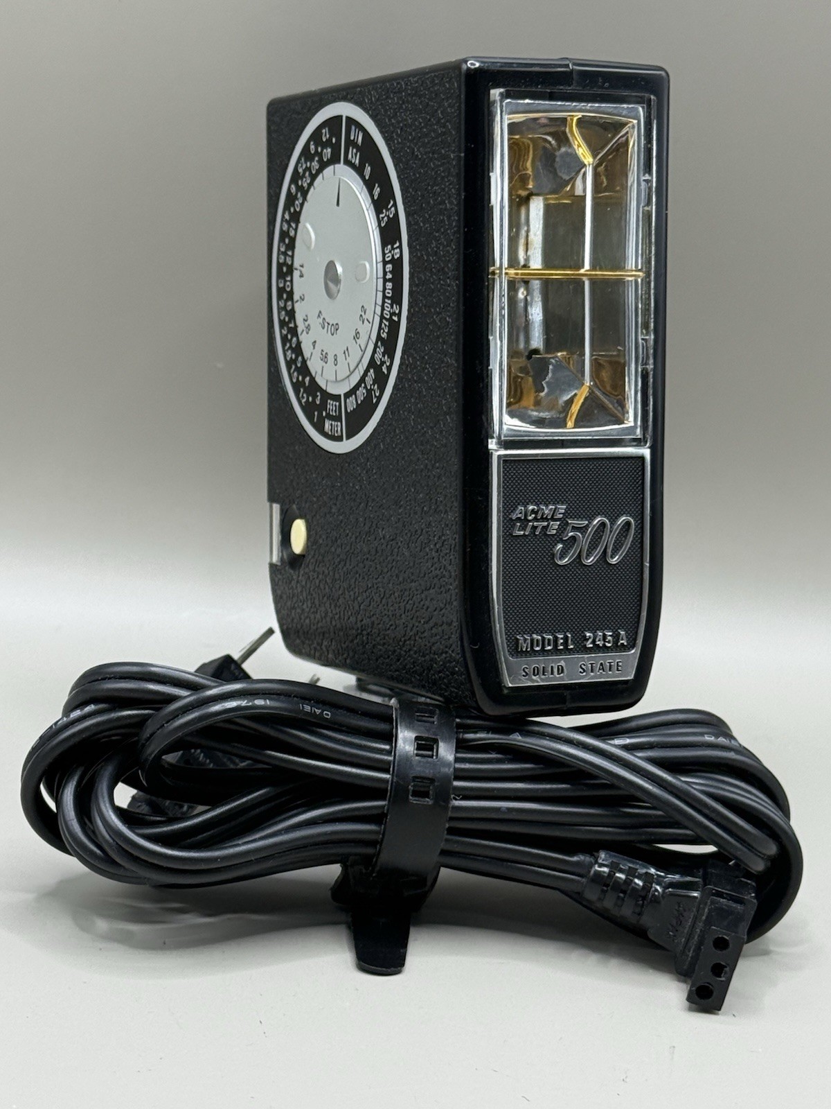 Acme Lite 500 Camera Flash Model 245A Solid State (Vintage) WORKS!