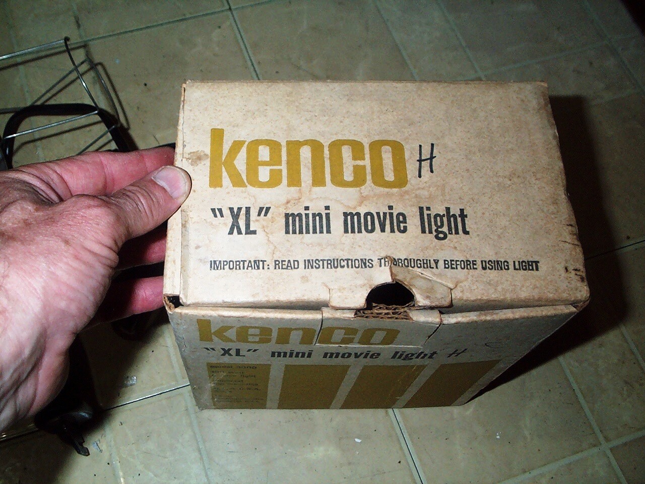 MOVIE LIGHT Vintage KENCO XL Model 3000 Hand Grip Original Box Super 8mm Film