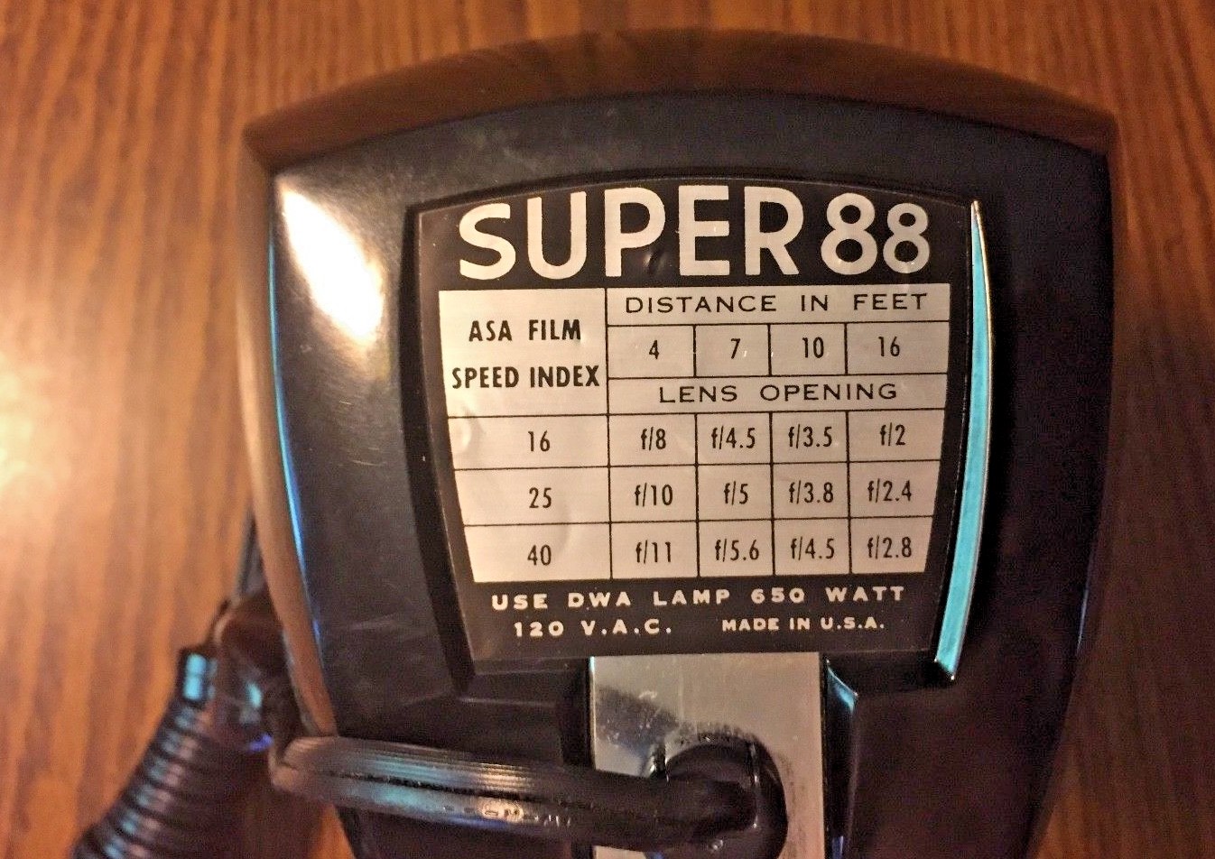 VINTAGE WESTINGHOUSE SUPER 88 MOVIE LIGHT SEALED BEAM TYPE MOVIE LAMP 650 WATT