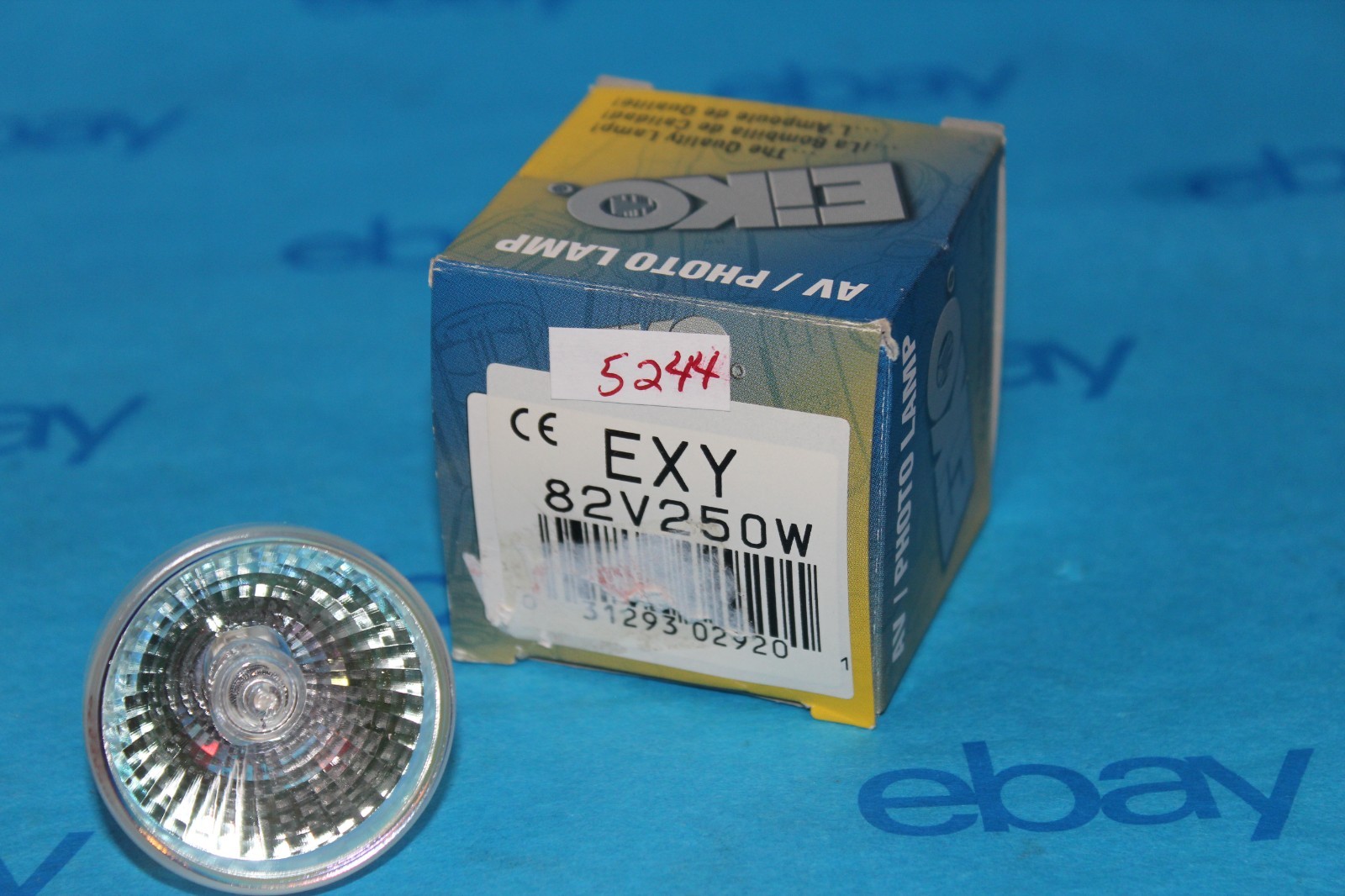 Vintage NOS Eiko AV Photo Lamp Bulb 82V 250W