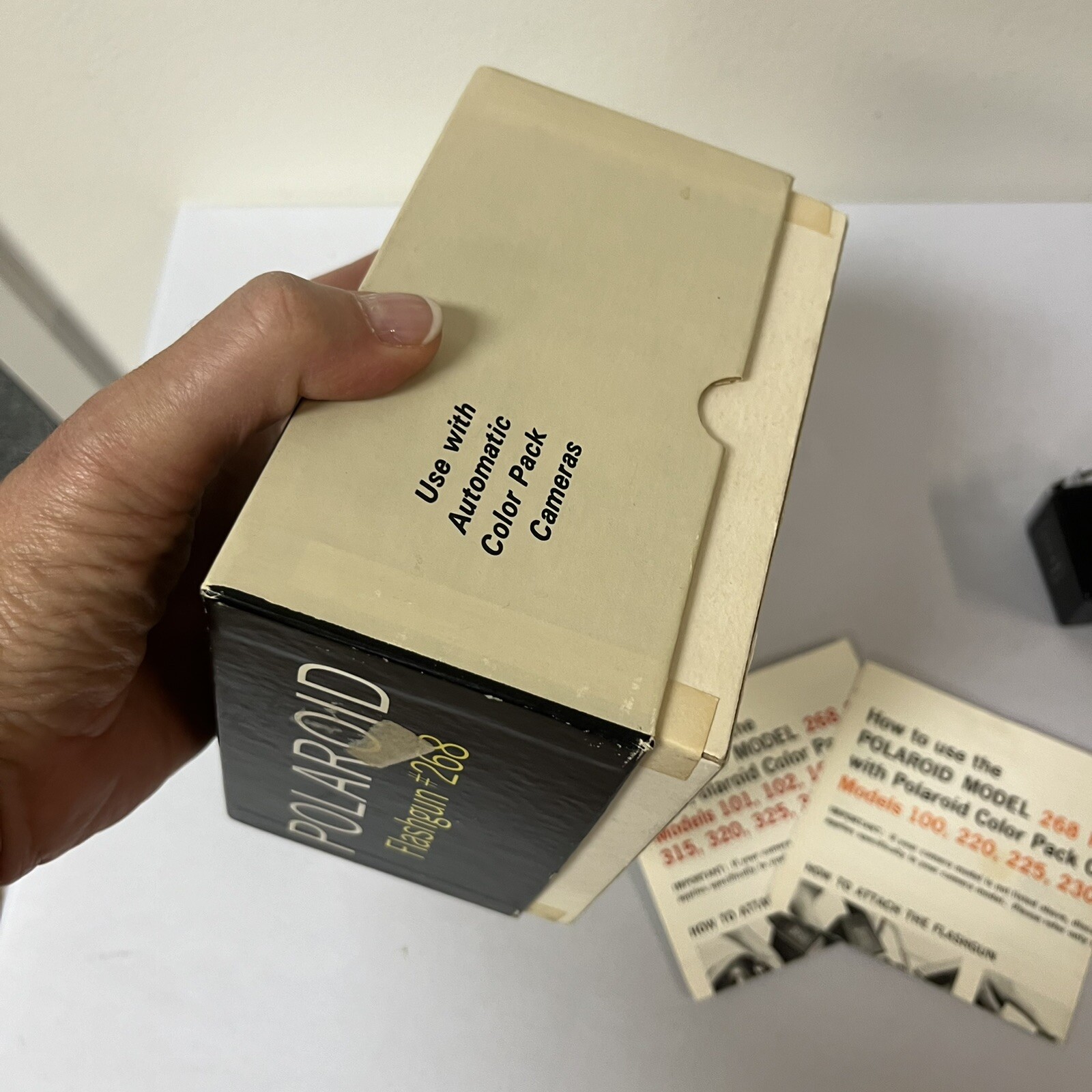 Vintage Polaroid Flash Gun Flash Bulb #268 w/ Instructions & Original Box