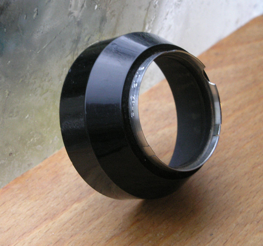 36mm push fit lens hood slip on shade GB plastic and brass mount–