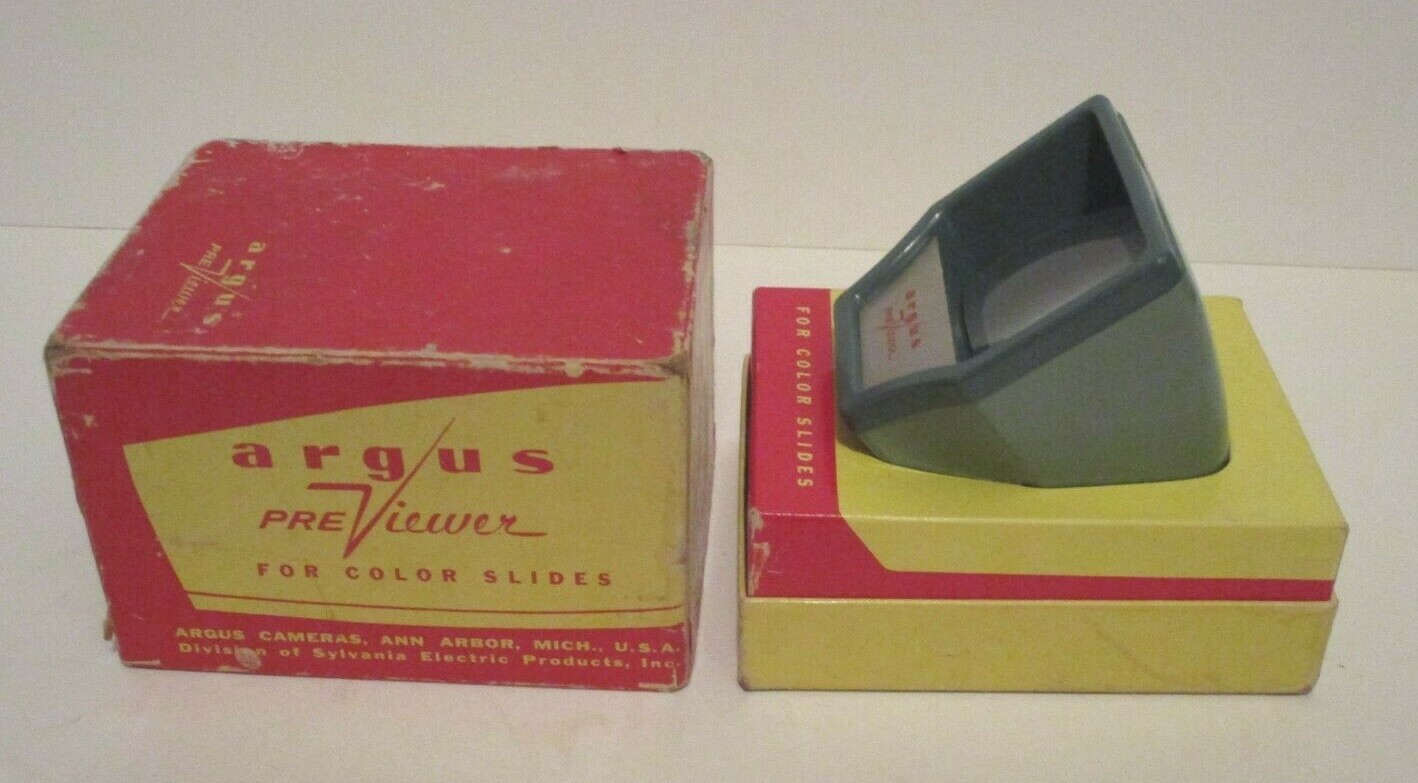 VINTAGE ARGUS COLOR SLIDES PREVIEWER ARGUS CAMERAS ANN ARBOR MICHIGAN VIEWER
