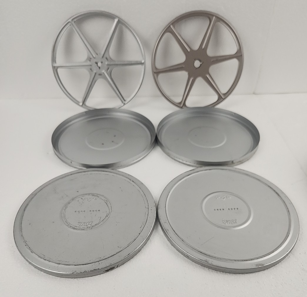 Vintage Kenco 8mm 7” Tin Cases 2x Lot
