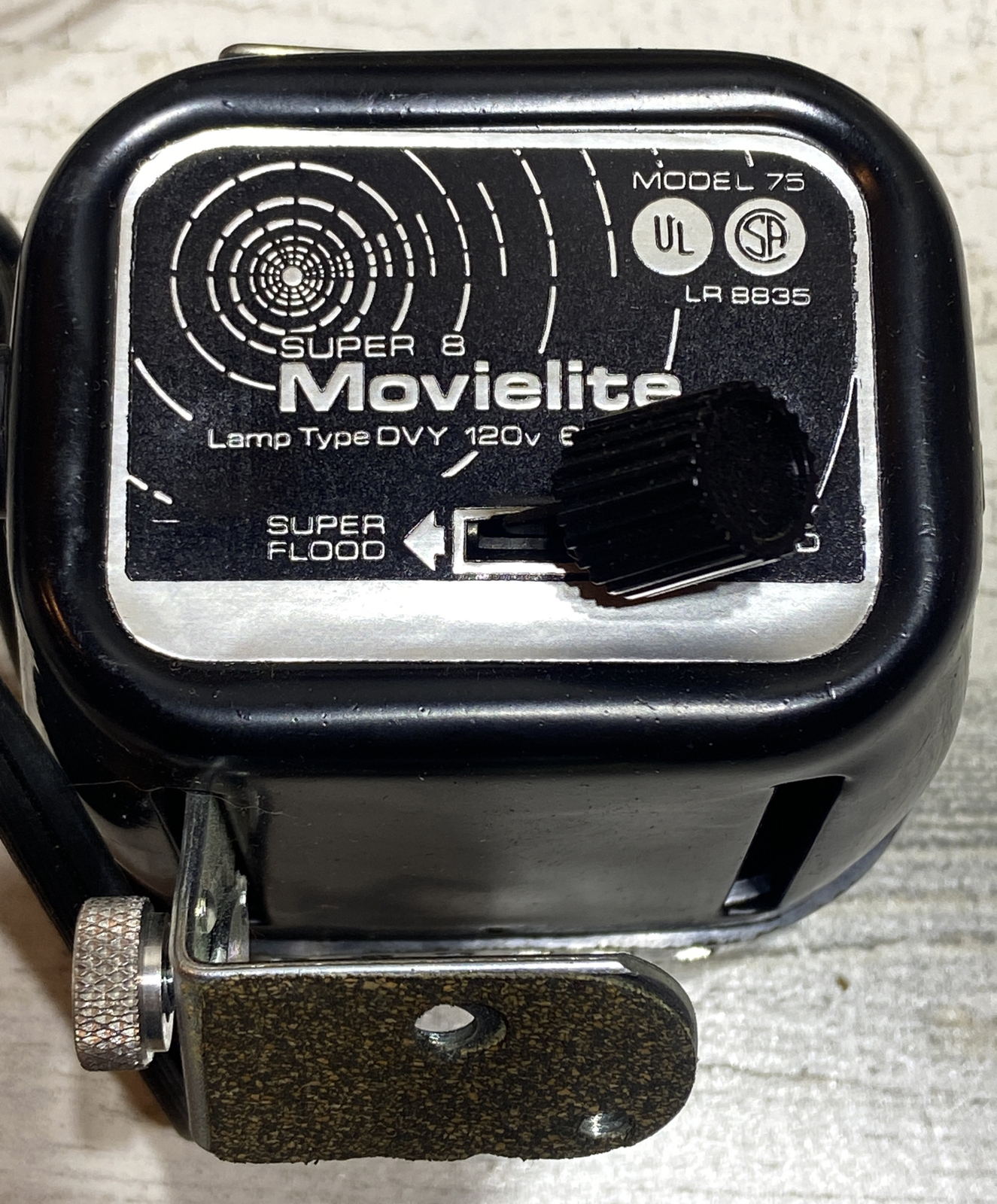GE Super 8 PRO Movie Light Movielite Zoom Beam Model 75, Needs New Bulb