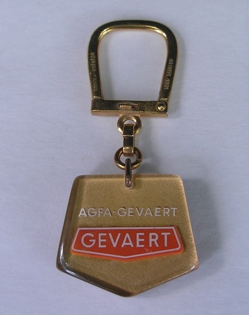 rare vintage AGFA-GEVAERT Film promotional key ring, keychain c.1965—never used