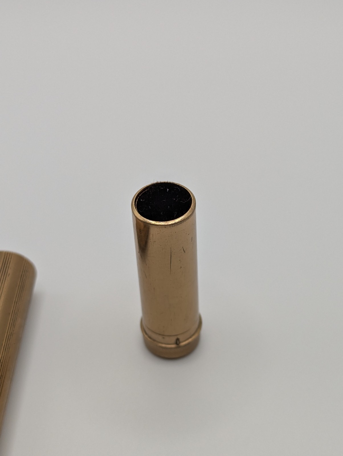 Vintage Brass Retractable Camera Lens Brush