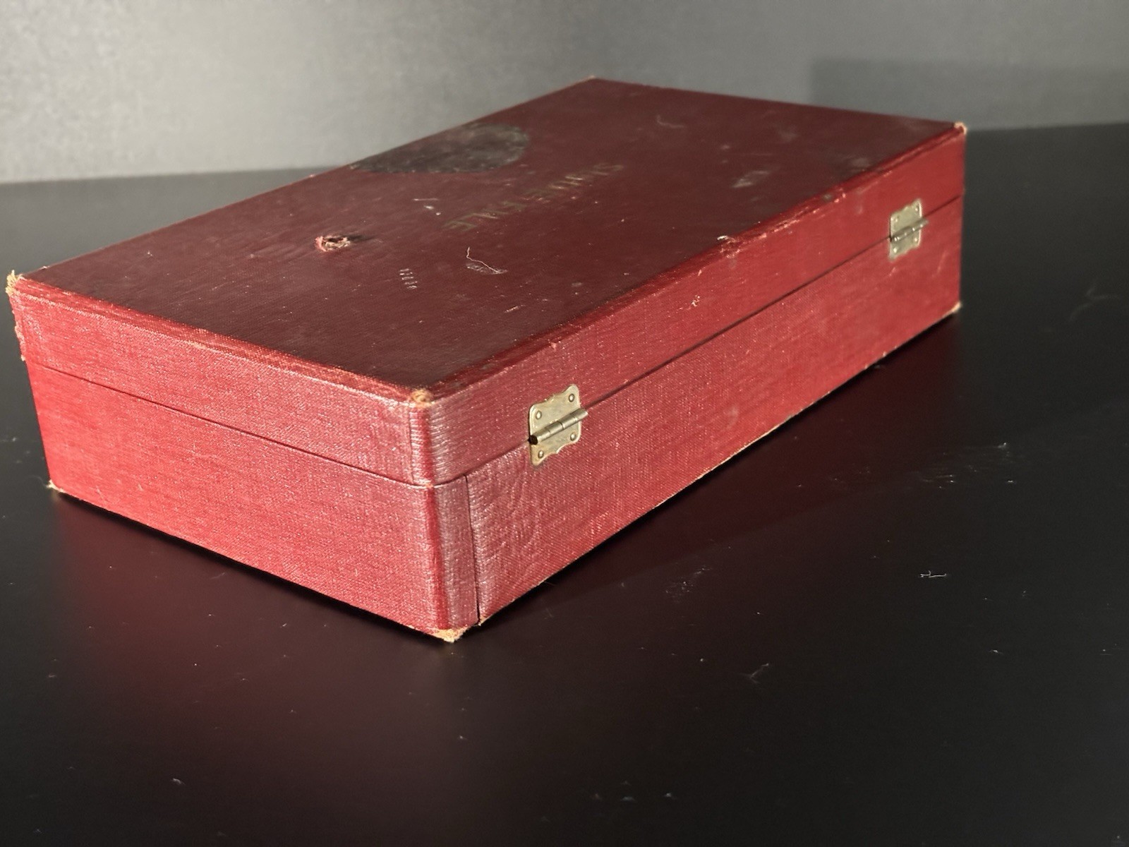 Vintage Barnett & Jaffe Projector Slide Case Pennsylvania Red Box 100 Slots