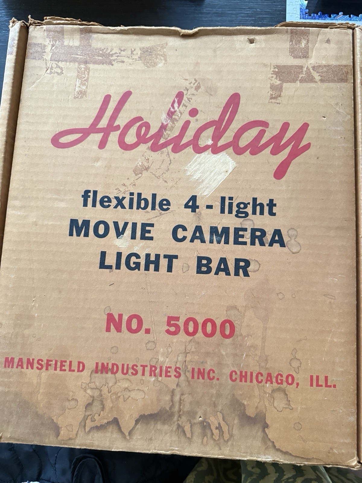 Holiday Flexible 4-light Movie Camera Light Bar – vintage working