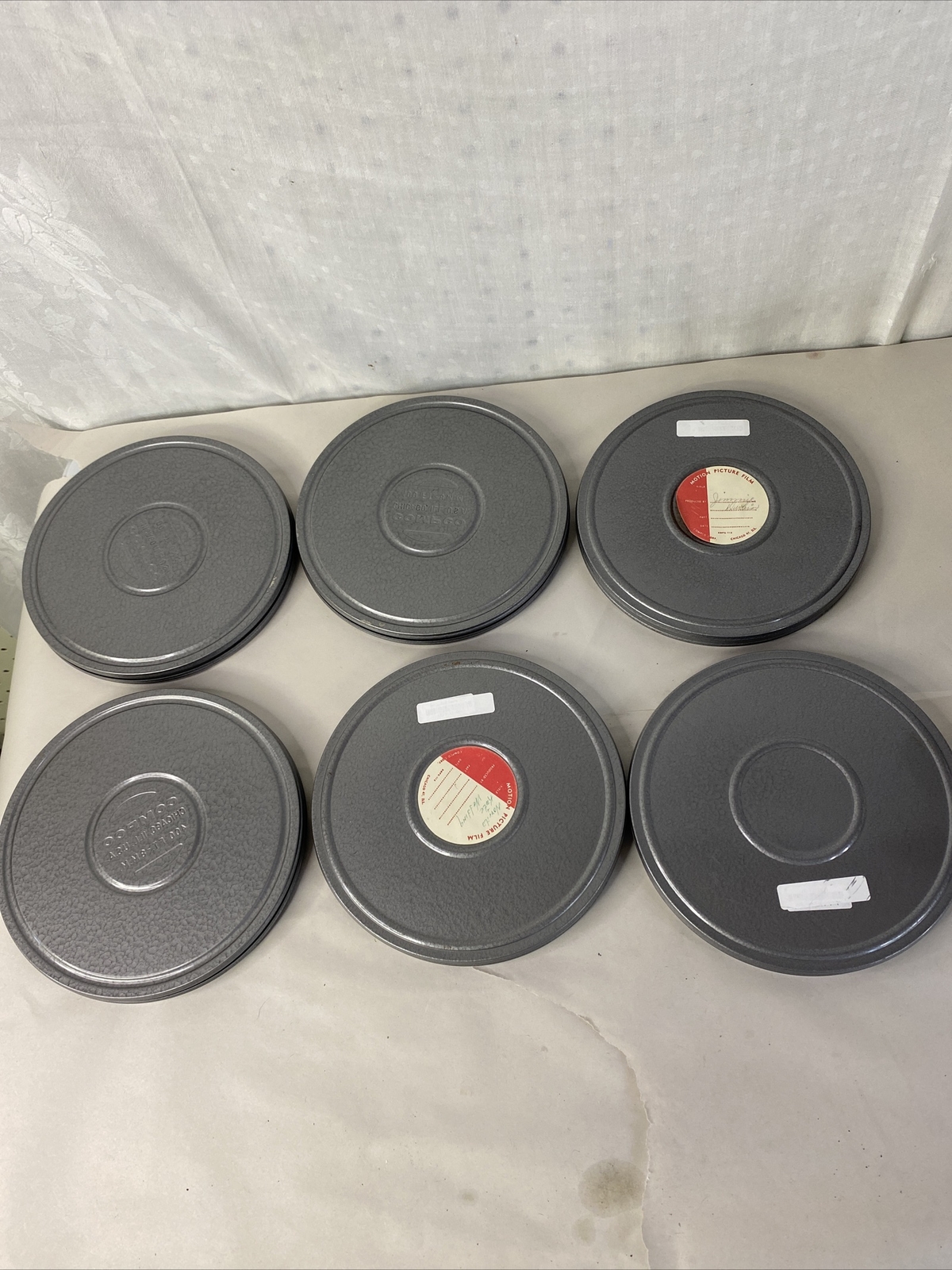 Vintage Logan De Luxe Movie Reel Chest Metal 6 Compco Empty Reel And Can